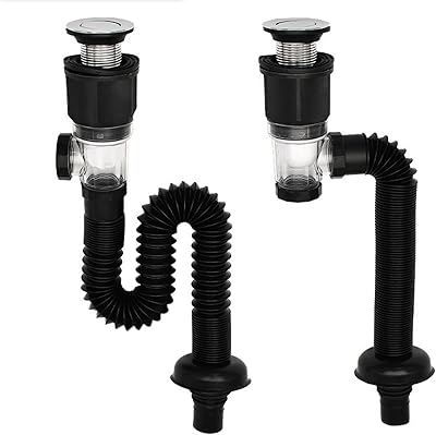 Simple sink drain hose Extensible for bathroom and kitchen, set of universal drain pipes with overflow hole for kitchen sink, black.. No stress, just speed — DIAYTAR Nigeria ships in days.