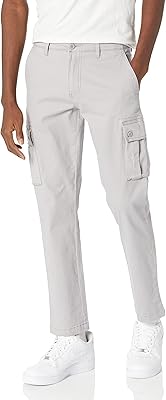 Extensible cargo pants Slim Amazon Essentials for Light Gray Men.. From Lagos to Kano, DIAYTAR Nigeria delivers across Nigeria in days.