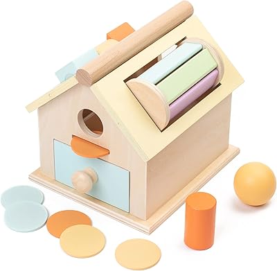 Jocy toys Montessori for 6 -month -old babies, Montessori rotary drum, toy sorting box with drawer, home educational toys, coins, balls, sticks, matching game.. Experience the simplicity of DIAYTAR NIGERIA's extensive marketplace with delivery within 8 days.