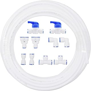 Quick OD 1/4 "connection to connect water pipes 10 pieces + white water hose RO 1/4" (32 feet).. Discover endless possibilities with DIAYTAR NIGERIA's extensive product range and affordable shipping.