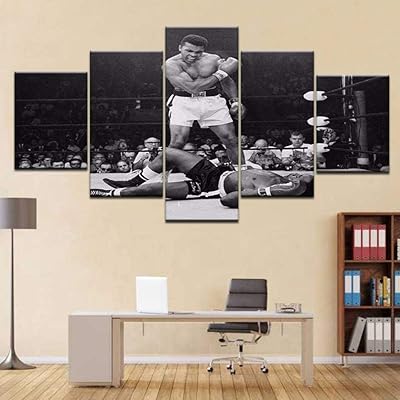 Yyzbjaoz 5 Boxing Panels Star Ali Sport Poster Modular Canvas Modern Image Modern Decor Art Peinture HD Printing Living Room Art Mur Art.. DIAYTAR NIGERIA brings affordable shopping to every Nigerian home with delivery in just 5-8 days.