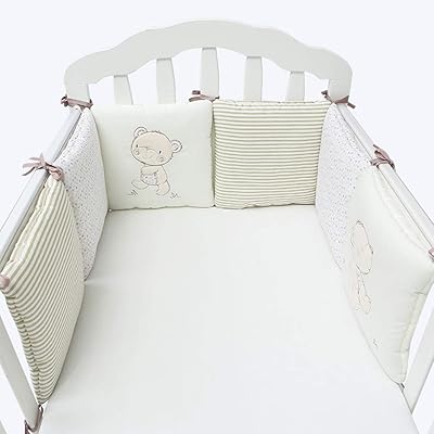 Set of 6-room baby bed bed bed, Baby bumper tower pillow, cotton sleep protective lining, sweet lining, khaki.. Affordable convenience is here — shop DIAYTAR Nigeria today.