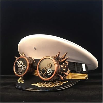 ZD-DZ German Officer Hat Military Mask Military Glasses and Police Hat Halloween Cosplay Skeleton (Color: White, Size: 56 cm).. Shop with confidence at Nigeria's leading affordable e-commerce platform with reliable delivery services.