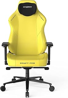 Classic play chair Dxracer Craft Pro, extra large and thick seat cushion, adjustable armrests, hand-like anti-pinch protective cover, memory foam headrest-yellow.. Shop with purpose at DIAYTAR NIGERIA, where your money goes further and delivery is always prompt.