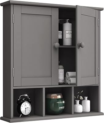 HFI Gray Wall Bathroom Wardrobe with 2 shelves.. DIAYTAR NIGERIA combines extensive variety with budget-friendly prices and prompt nationwide delivery.