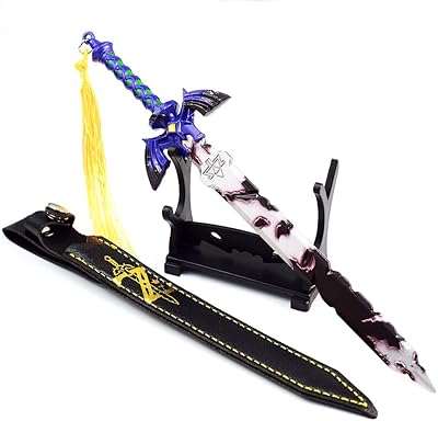 The Legend of Zelda de Vksaz weapon model, with the design of a Bouclier-Dague sword, from the collection of desk and bedroom toys, and a backpack decor as a gift.. DIAYTAR NIGERIA: Nigeria's answer to affordable online shopping with reliable 5-8 day delivery guarantee.