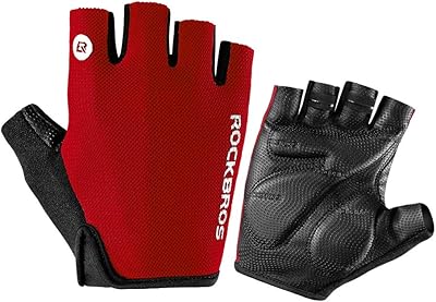 Red, size L: Cycling Rock Bros Bros Demi-Doigts, non-slip and breathable, summer cycling gloves.. Experience retail therapy without the financial stress at DIAYTAR NIGERIA's budget-friendly marketplace.