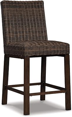 Patio Barrestos by Ashley Paradise Outdoor Trail size 29.85 ", set of 2, brown.. Your shopping dreams realized through DIAYTAR NIGERIA's affordable platform with reliable delivery times.