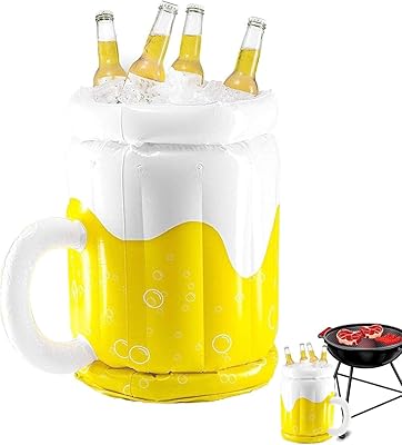 Ice -ice inflatable beer bucket, water mug cooler for beer, wine, soda, drinks - coolers of ice beer, excellent beach pool toy.. DIAYTAR NIGERIA makes every shopping desire a reality with affordable prices and delivery in 5-8 days.