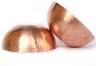 Set of 2 copper bowls made by hand d -cultureWorks - 4.5 x 2 "d (brown).. No stress, just speed — DIAYTAR Nigeria ships in days.