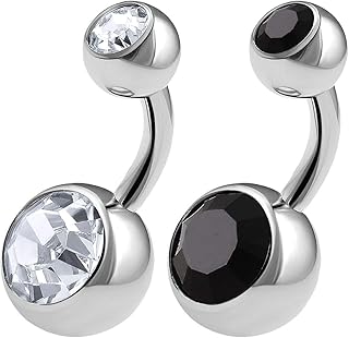 2 pieces shallow rings shallow steel surgical steel caliber 14 1/4 6mm crystal ball non -hanging bar jewelry navel see more colors.. DIAYTAR Nigeria: Your one-stop online shop with unbeatable prices and nationwide delivery in under 8 days.