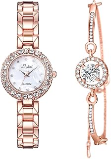 Watch Watch Gift Box with Rose Gold Bracelet for Ladies, Elegant Luxury Watches for Ladies, Elegant Ladies Watches for Ladies.. Experience the convenience of boundless shopping with DIAYTAR NIGERIA's vast selection and quick delivery.