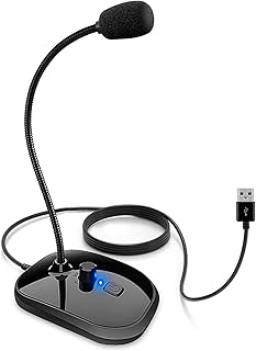 USB computer microphone with rotary volume control and silent button, microphone plug and play, professional microphone for YouTube, PS4, dictation, recording, group call, skype.. Make shopping fun and stress-free with DIAYTAR Nigeria.