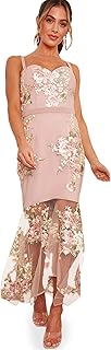 Dressing dress in pink to basque floral embroidered lace for women.. Make every purchase count with DIAYTAR Nigeria — shop smart, shop fast.