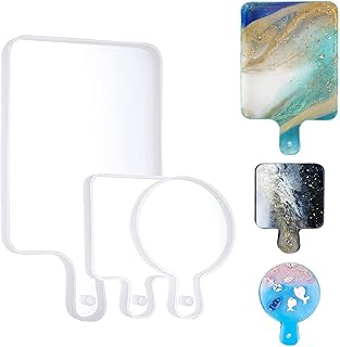 3-piece silicone resin molds, resin molding molds, square service tray molds for epoxy resin stoves, ideal for home decoration, resin painting in ocean wave motion.. DIAYTAR NIGERIA: Where quality meets affordability, with thousands of products delivered in less than 8 days.