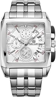 Megir luxury quartz watch for men with luminous stainless steel bracelet water resistant.. DIAYTAR NIGERIA bridges the gap between desire and affordability with nationwide delivery in under 8 days.