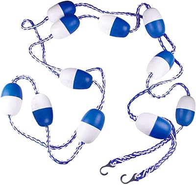 Pool float lines - Gesoon 5m/16.3m Blue and white with 2 pre -finished stainless steel hooks.. Experience shopping satisfaction with DIAYTAR NIGERIA's vast selection and budget-friendly delivery options.
