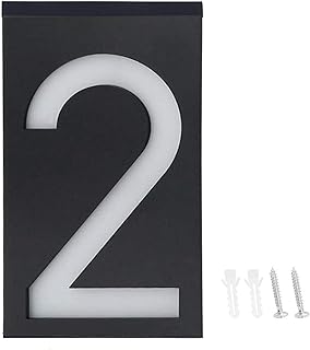 House number with solar energy LEDs, door panel, address panel, exterior LED light (n ° 2).. DIAYTAR NIGERIA brings the marketplace home to you with affordable prices and delivery in 5-8 days.