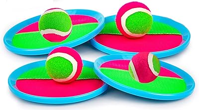 The White Shop Set of Catch and Play games for children, sports ball games with paddle balls and storage bag, classic outdoor games, beach games, adapted short games as a gift for children.. DIAYTAR NIGERIA: Where shopping is easy, prices are low, and delivery is just days away.