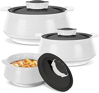 Insulated saucepan in Milton Venice stainless steel, lot of 3 (850 ml, 1.35 l, 1.85 l), small white | without BPA | Food quality | Easy to transport and store | Perfect for Chapati | roast.. Shop electronics, clothes, and everything in between on DIAYTAR Nigeria.
