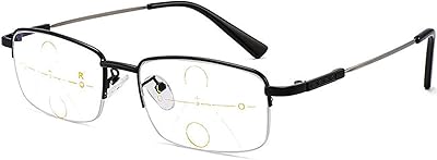 Mwah Multifocal reading glasses for men and women, Progressive semi-precisely in titanium alloy, blue light blocking, computer reading glasses, bifocal reading glasses without line, black.. DIAYTAR NIGERIA brings the market to your fingertips with affordable prices and swift delivery services.