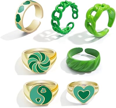 Cute women's rings, large rings, colorful fashion jewelry, stackable rings, metal, no.. DIAYTAR NIGERIA: The marketplace that brings affordable products to every Nigerian home in under 8 days.