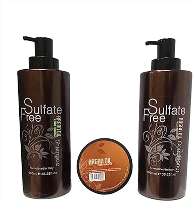 Shampoo, conditioner and sulfate-free male in argan oil and mask.. Experience the future of online shopping with DIAYTAR NIGERIA's extensive product range and competitive pricing.