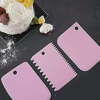 Set of 3 scrapers and smoother cake scrapers, scratch and bowl of 3 different shapes, scraper table for cutting shot in plastic plastic.. You deserve better shopping — choose DIAYTAR Nigeria today.