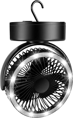 Portable campsite fan with LED lights, tent fan with suspension hook, works battery for car tent, motorhome, emergency failure in the event of a hurricane.. Experience shopping without limits at DIAYTAR NIGERIA, where affordability meets convenience in just days.