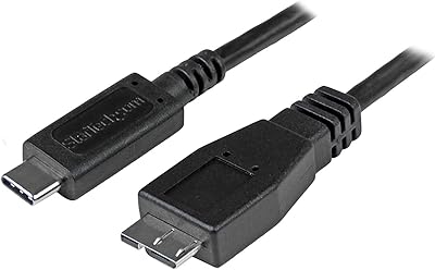 Startc cable. Com USB C to micro USB 0.5 meter - USB 3.1 Type C to micro USB Type B - Micro USB 3.1 to USB -C - Compatible with Thunderbolt 3 (USB31Cub50cm).. DIAYTAR NIGERIA brings the market to your fingertips with affordable prices and swift delivery services.