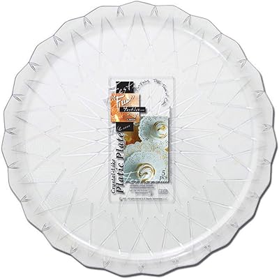 Plastic plate in crystalline material which gives a festive and fun touch, 24 cm, pack of 5.. Experience the ease of digital shopping with DIAYTAR NIGERIA's affordable and diverse marketplace.