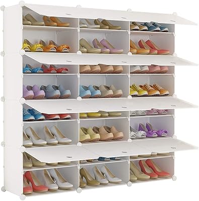 Shoe organizer, 48 pairs of shoe storage cabinets, plastic shoe organizer for cupboard, corridor, bedroom, corridor (48 "x 12" x 48 ")).. Experience shopping freedom with DIAYTAR NIGERIA's vast selection and dependable nationwide shipping.