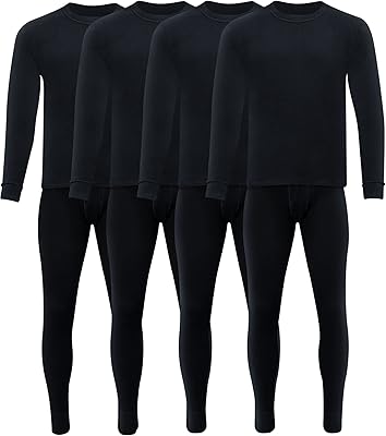 Thermal underwear for men, set 4 pieces in soft cotton with long sleeves, thermal underwear for men adapted to cold weather in winter.. DIAYTAR NIGERIA brings the marketplace to your home with budget-friendly prices and nationwide delivery.