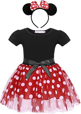 Em's Barley Girls Cartoon dress with short sleeves and polka dot knot with skirt and dance banner Princess Betty.. DIAYTAR NIGERIA: Your trusted e-commerce partner with extensive product choices and affordable delivery.