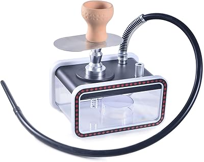 Complete tight set, improved acrylic cube opening base for easy cleaning, modern hookah with LED light including high -end chicha accessories, easy to inhale 1 pipe.. DIAYTAR Nigeria — the online store where variety meets value.