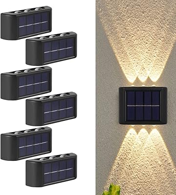 6 solar wall lights with warm white LED illuminate the exterior lamps for the house.. Shop for everything you need at DIAYTAR NIGERIA, with budget-friendly prices and quick delivery.