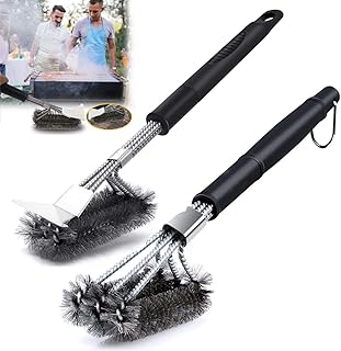 2 -piece grill brush, grill brush with scraper, long handle cleaner for cooking grill, grid and grill, braided steel steel rope cleaning 3 in 1 for gas/charcoal (black).. Shop with purpose at DIAYTAR NIGERIA and discover a world of products at budget-friendly prices.