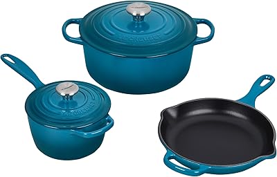 Kitchen battery in enameled cast iron the corset, 5 rooms, dark sarcelle blue.. Your favorite online marketplace — DIAYTAR Nigeria delivers quick and cheap.