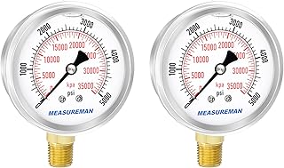 Messureman 2-1 2 "Hydraulic pressure gauge filled with liquid 0-5000psi kpa steel case.. Affordable luxury and fast service — only on DIAYTAR Nigeria.
