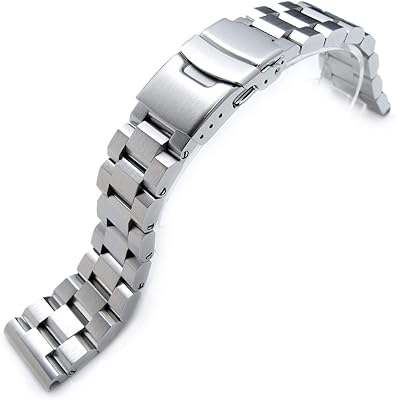Oyster hexagonal watch bracelet in 316l stainless steel 22 mm, right end handle, soaked clasp.. Experience the power of choice with DIAYTAR NIGERIA's vast catalog and affordable 5-8 day delivery.