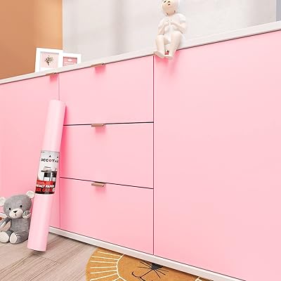 DecoTalk Pink wallpaper to take off and stick for cabinets, pink decorative wallpaper for bedroom, girls, united decorative wallpaper, pink vinyl, contact paper for removable walls, 17.7 x 120 inches.. Experience budget-friendly shopping at DIAYTAR NIGERIA, Nigeria's premier online marketplace with quick delivery.