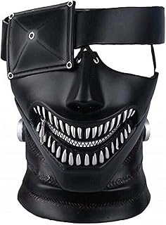 Tokyo ghoul 3D mask, Kaneki ken mask in PVC, adjustable zipper mask, cosplay costume accessories for Halloween and masked parties, black.. From daily deals to exclusive products — DIAYTAR Nigeria has you covered.