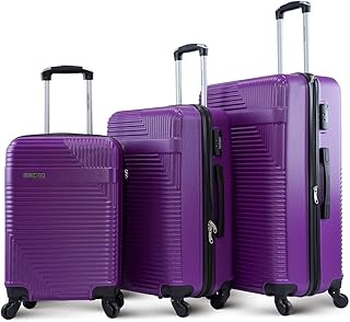 Set of 3 luggage luggage in ABS with lock for men and women.. Shop with purpose at DIAYTAR NIGERIA and receive products at unbeatable prices within the week.