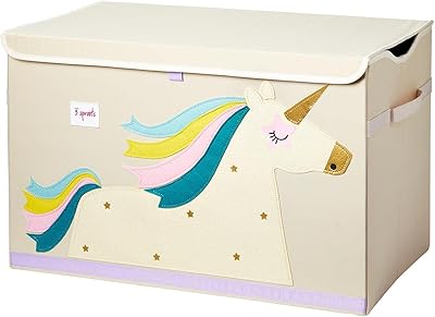 Toy chest 3 SHARES FOR CHILDREN - Storage box for boys and girls, unicorn.. Shop with confidence at DIAYTAR NIGERIA, enjoying competitive prices and delivery within 8 days.