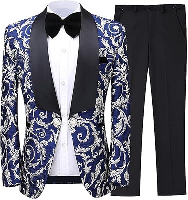 Floyinm Costume Men Shawl Pants 3 Pieces Married Flower Wedding Dress Married singer Dancing evening costume (Color: C, Size: Code M).. DIAYTAR NIGERIA connects Nigerians with quality products at affordable prices, delivered in 5-8 days nationwide.