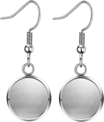LANPEED 40 pieces Virgin metal hooks for earrings, adapts to 12 mm cabochon tray parameters, edges of stainless steel earring for the manufacture of tinker jewelry (silver).. DIAYTAR NIGERIA: Where every search yields affordable results delivered promptly to your door.