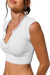 ABEWORT TO STORE in ribbed knitting for women, V-neck, short sleeves, nice Y2K children's t-shirt, street aesthetic shirts, summer club.. DIAYTAR NIGERIA brings the marketplace home to you with affordable prices and delivery in 5-8 days.