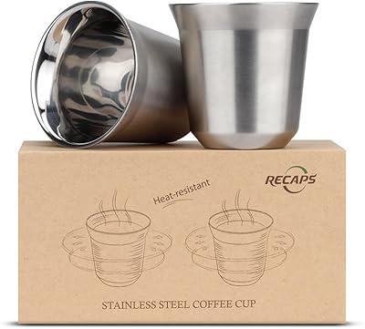Set of 80 ml stainless stainless steel cups - Package of 2 double -walled espresso cups in stainless steel per recaps 2.7 oz.. Discover a world of affordable shopping with DIAYTAR NIGERIA's vast marketplace delivered to you in days.