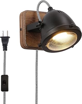 Black industrial wall light in rotary wire with wooden base - Rustic wall light adjustable for bedroom, living room, porch (black, gui10 bulb).. Experience the ease of modern shopping with DIAYTAR NIGERIA's vast selection and quick delivery service.