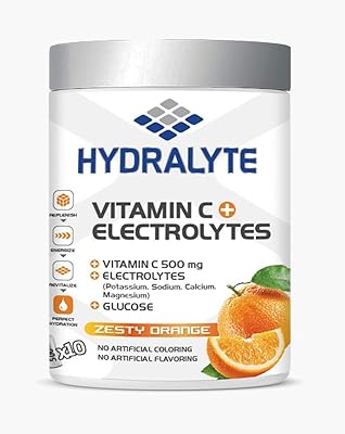 Hydrate Vitamin C + Electrolyte Pot Mixer Powder for Sports Drinking, 20 portions per container (250 ml) Natural replacement supplement for fast orange flavored pot, 200 g.. DIAYTAR NIGERIA brings online shopping to every Nigerian with affordable prices and reliable shipping.